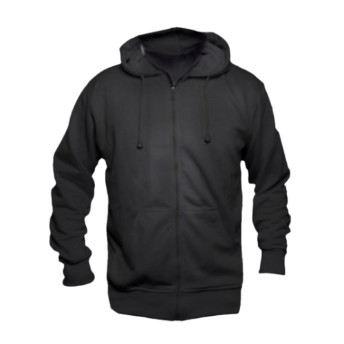 Black ‘JA’ logo hoodie front